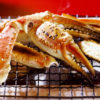 七輪のタラバガニの焼きガニ